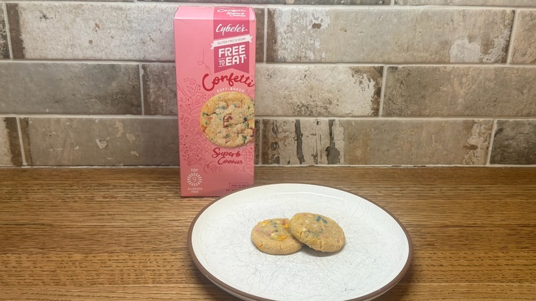 confetti cookies on white plate