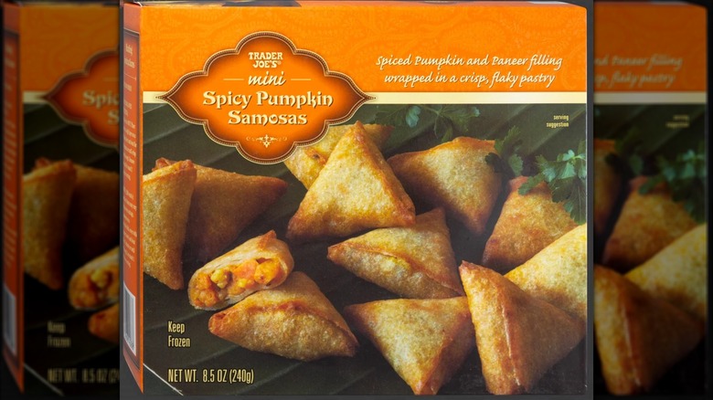 Trader Joe's mini spicy pumpkin samosas box