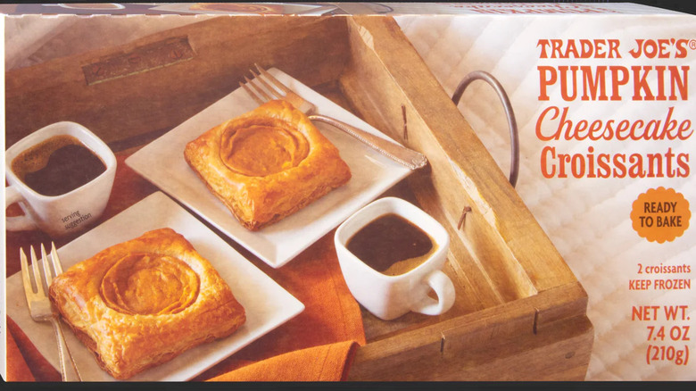 Trader Joe's pumpkin cheesecake croissants box