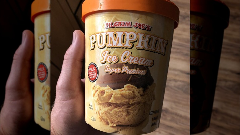 Trader Joe's pumpkin ice cream container