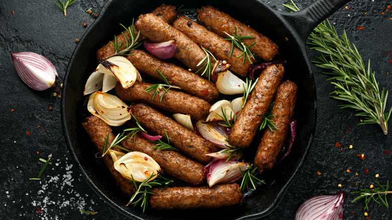 Sausages & onions