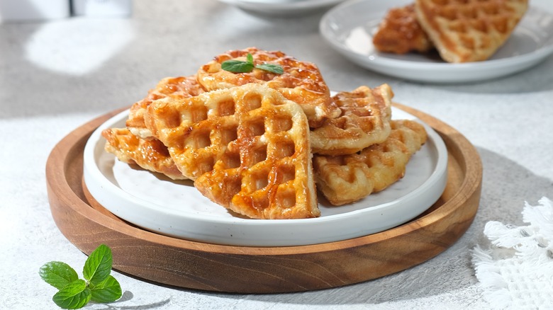 Waffles on a plate 
