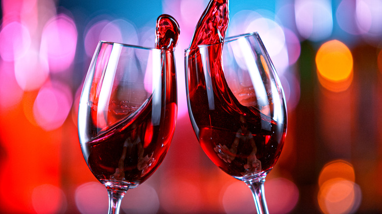 Red wine in two glasses