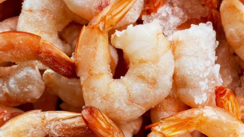 Frozen cooked shrimp