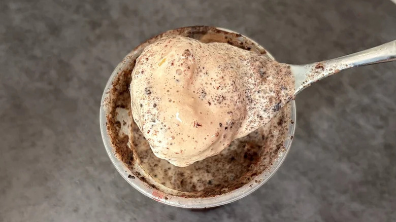 spooning into Wendy's Frosty