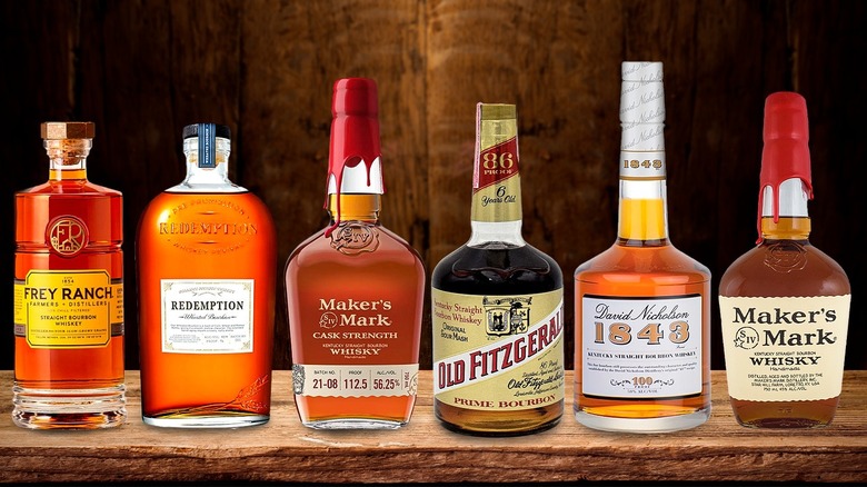 Selection of wheated bourbons