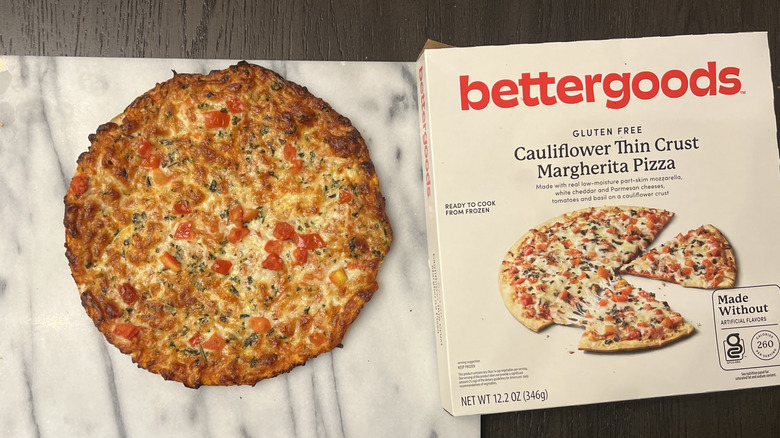 bettergoods gluten-free cauliflower thin-crust margherita pizza