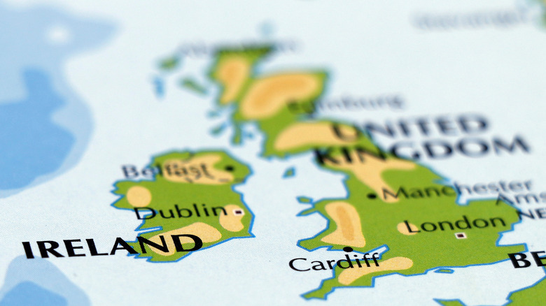 Map of UK and Ireland