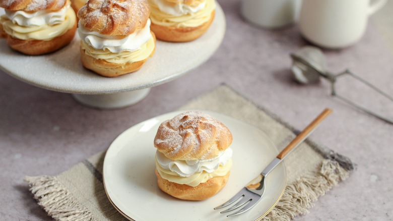 cream puffs with pastry cream
