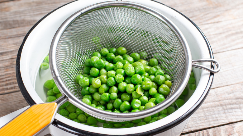 blanched peas