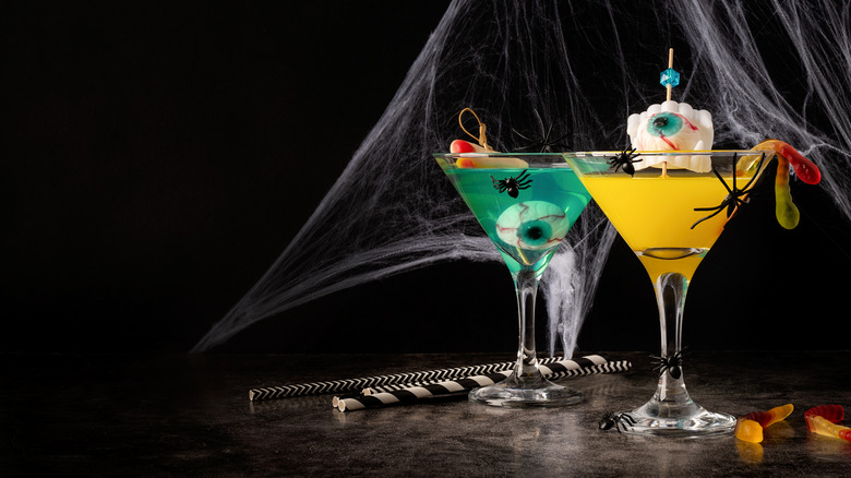 spooky halloween cocktails with candy