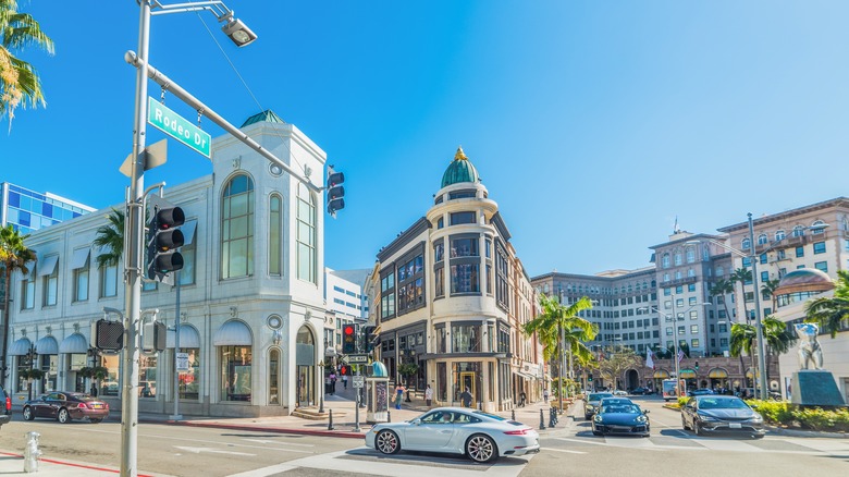 Corner of Rodeo Drive in Beverly Hills 