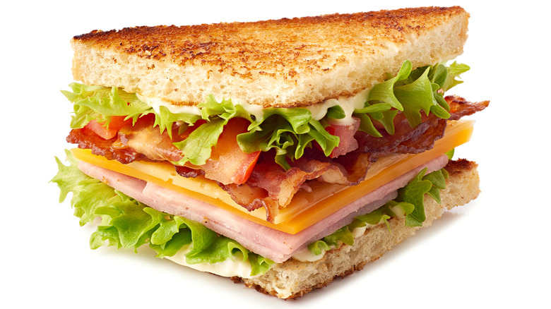 BLT sandwich toasted mayo cheese