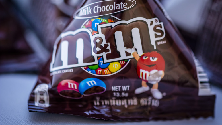A close-up photo of a bag of opened candy