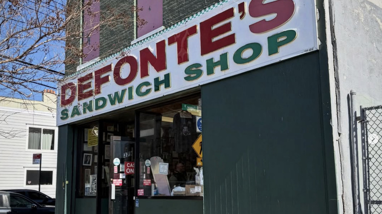 signboard of Defonte's in Red Hook