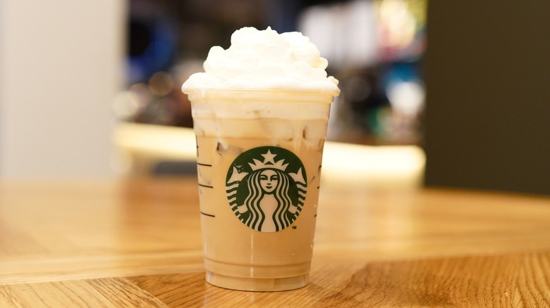 starbucks iced coffee with whipped cream