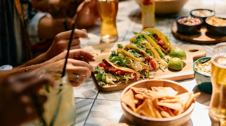 Tex-Mex food at restaurant