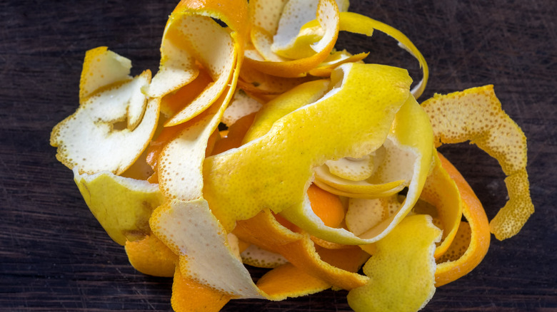 Lemon and orange peels