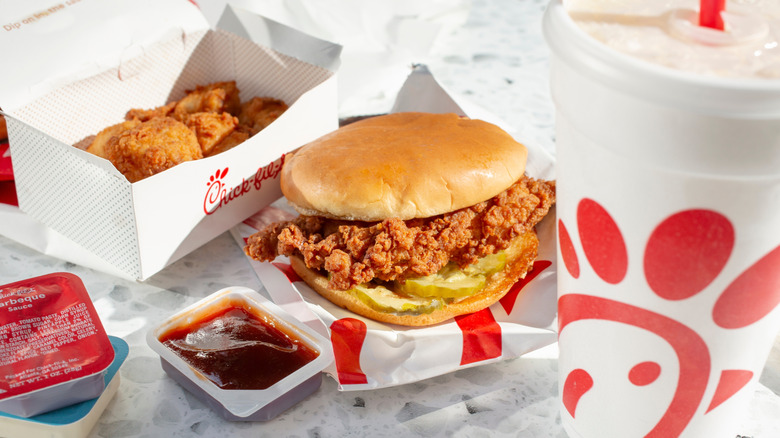 A view of a Chick-Fil-A combo meal