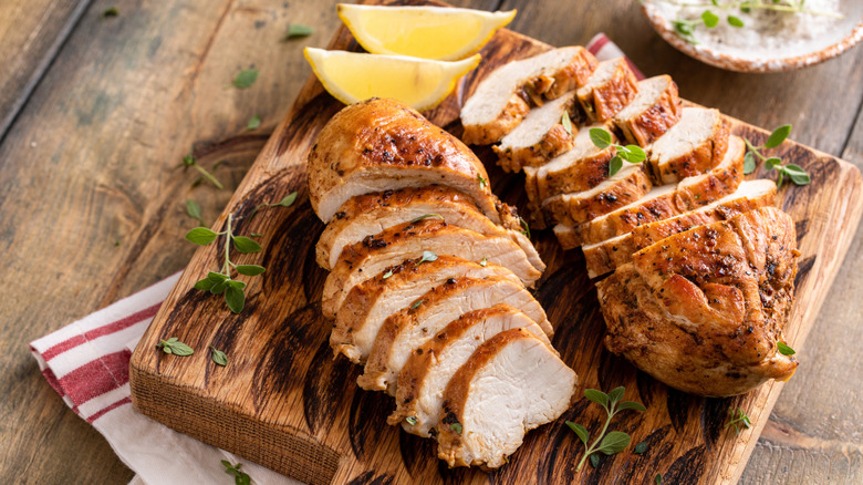 sliced chicken breast