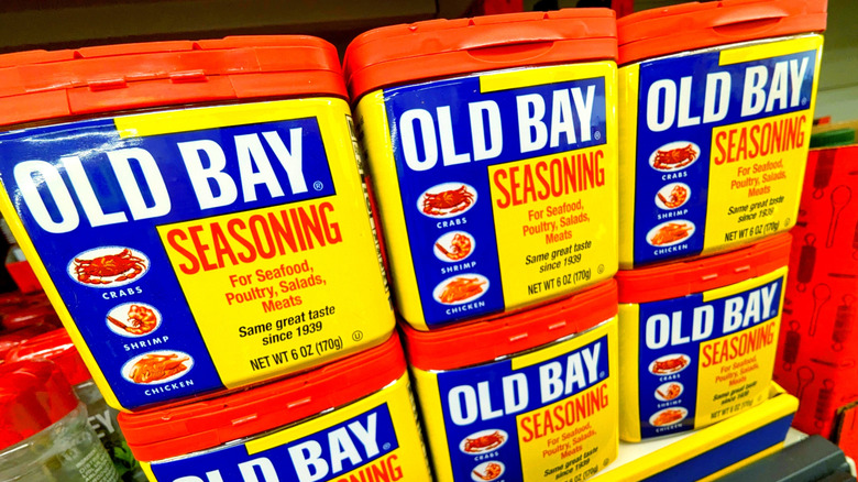 containers of Old Bay seasoning