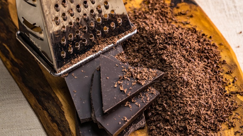 Grater and chocolate