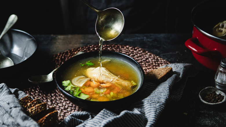 Bowl of homemade Malaysian ABC soup