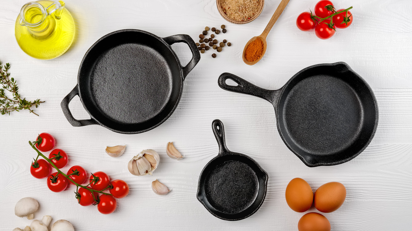 Use mini cast iron skillets for basting butter when grilling