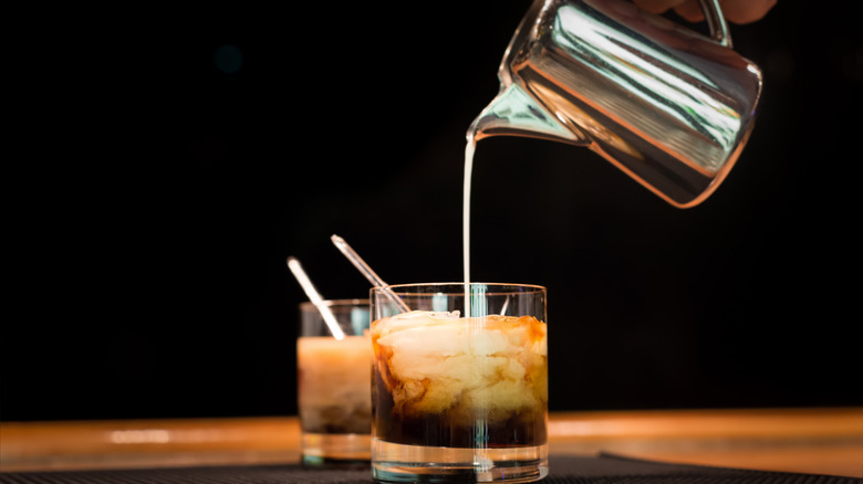 White Russian cocktails