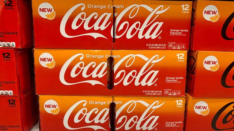 Cases of Orange Cream flavored Coca Cola