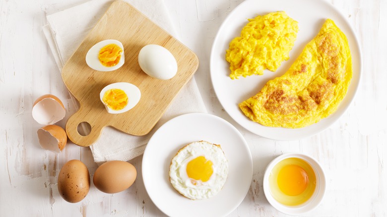 Eggs prepared different ways 