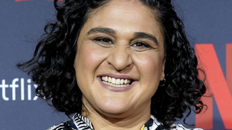 Samin Nosrat in a flowered dress