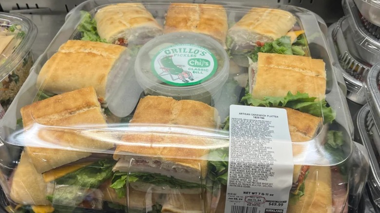 Costco artisan bread sandwich platter