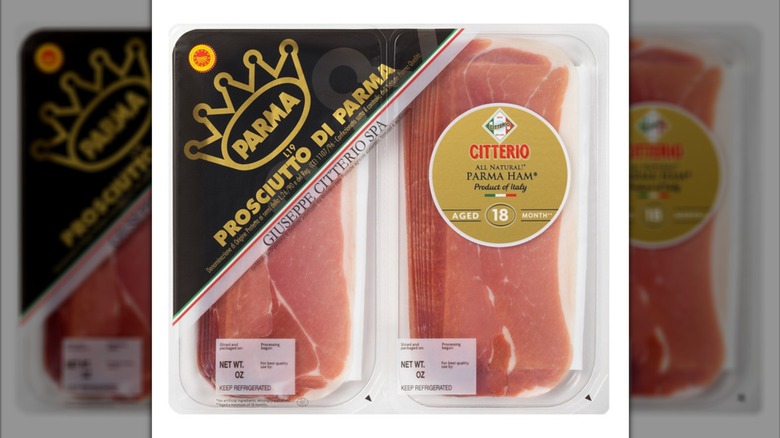 Packaging of Citterio 18 Month Prosciutto Di Parma on white background