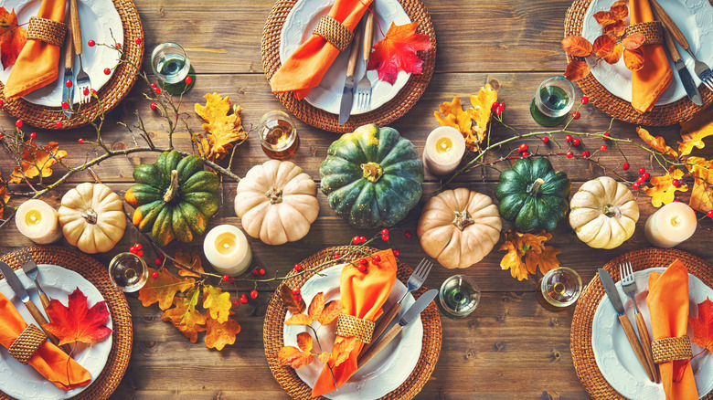 fall dinner party table set