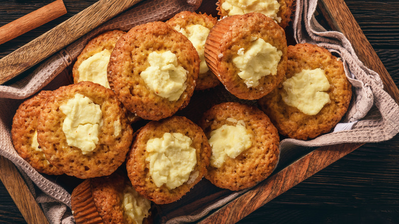 pumpkin muffins with cream cheese stuffing
