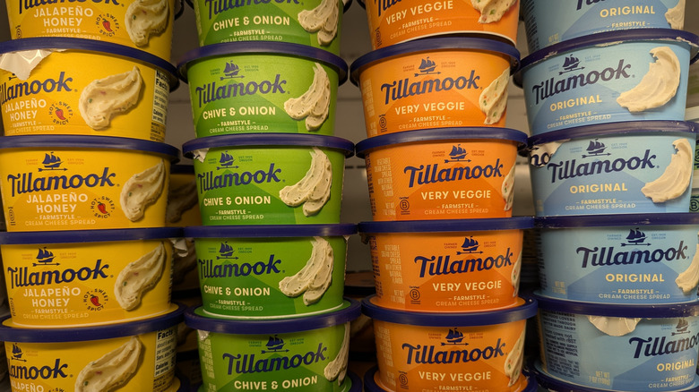 selection of flavored cream cheese