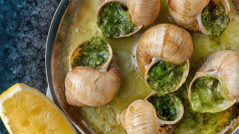 Escargot with lemon and butter