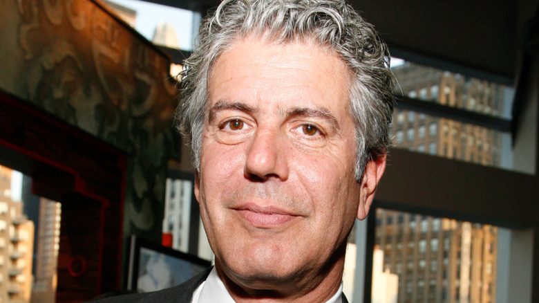 Anthony Bourdain posing