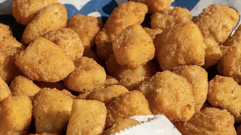 Close up of cheese curds