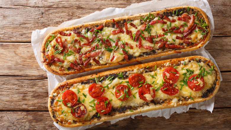 Homemade French bread pizza