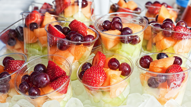 fruit cups in ice