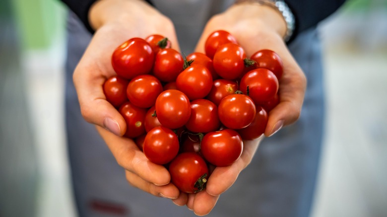 Handful of cherry tomato