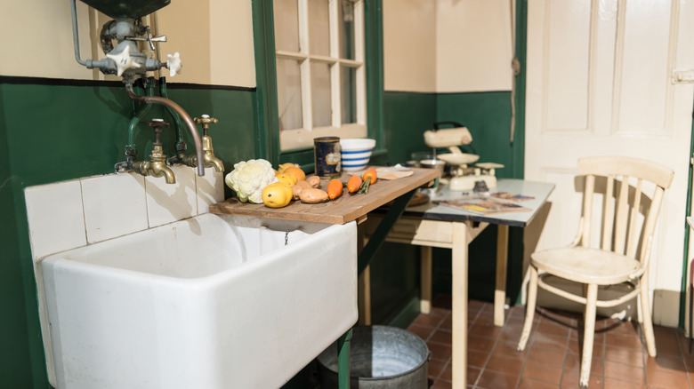 Retro kitchen interior