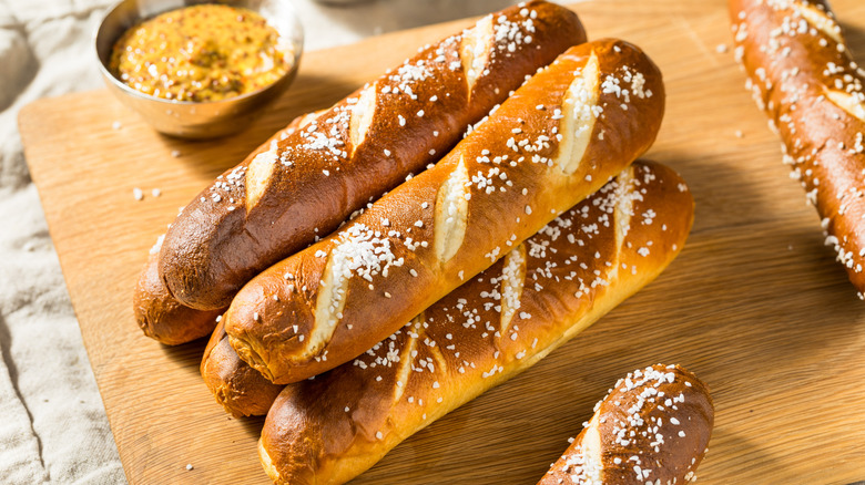 homemade pretzel breadsticks