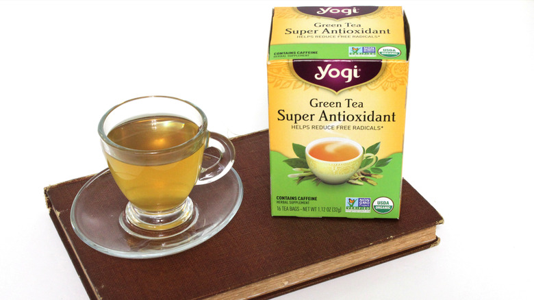 Yogi tea on book 