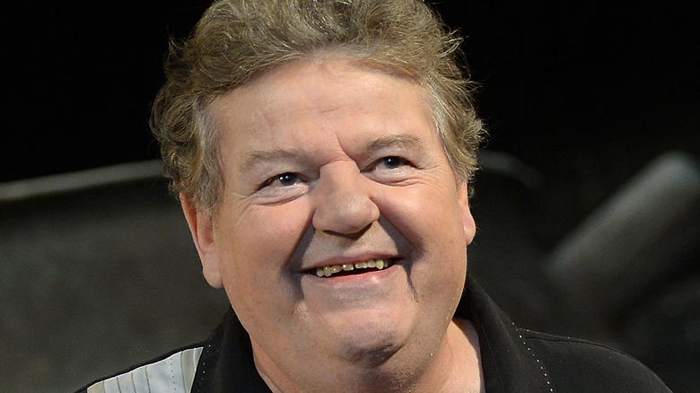 Robbie Coltrane smiling laughing interview