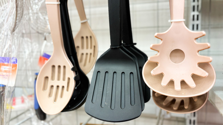 kitchen tools hanging in store