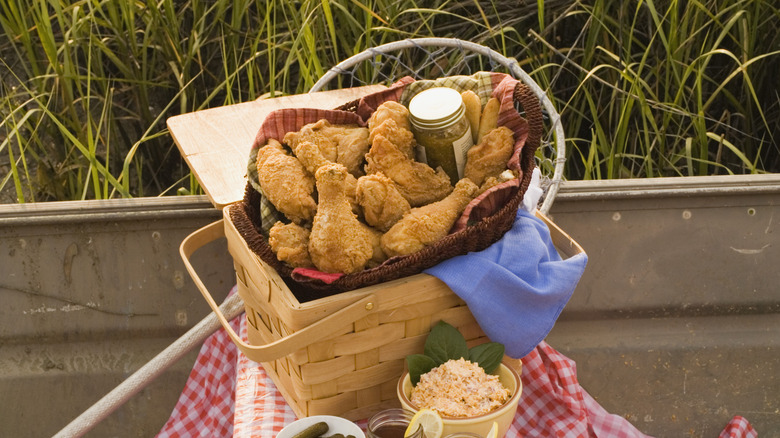 Fried chicken picnic