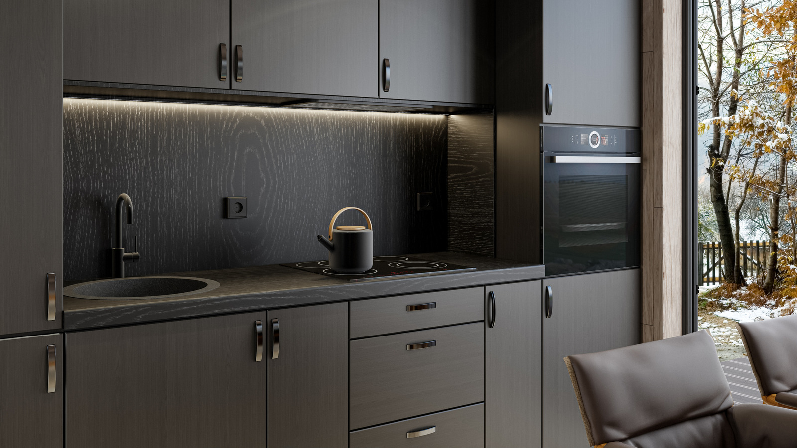 The Dramatic Cabinet Color That (Almost) Never Works In A Small Kitchen